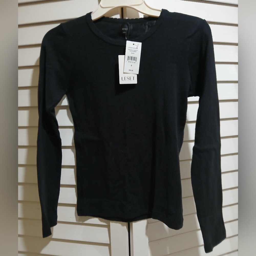 LESET Classic Black Long Sleeve Tee